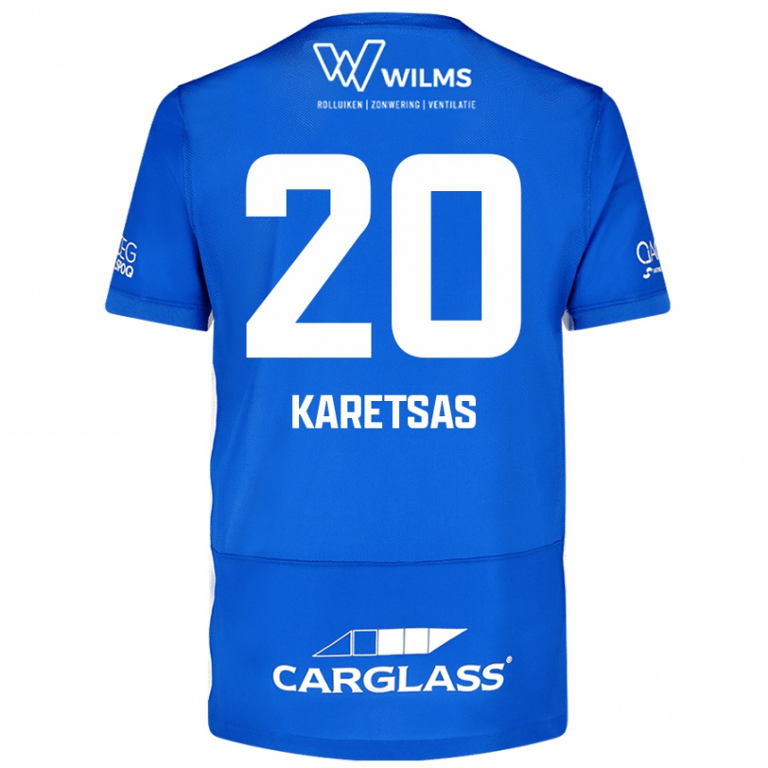 Niño Fútbol Camiseta Konstantinos Karetsas #20 Azul 1ª Equipación 2024/25