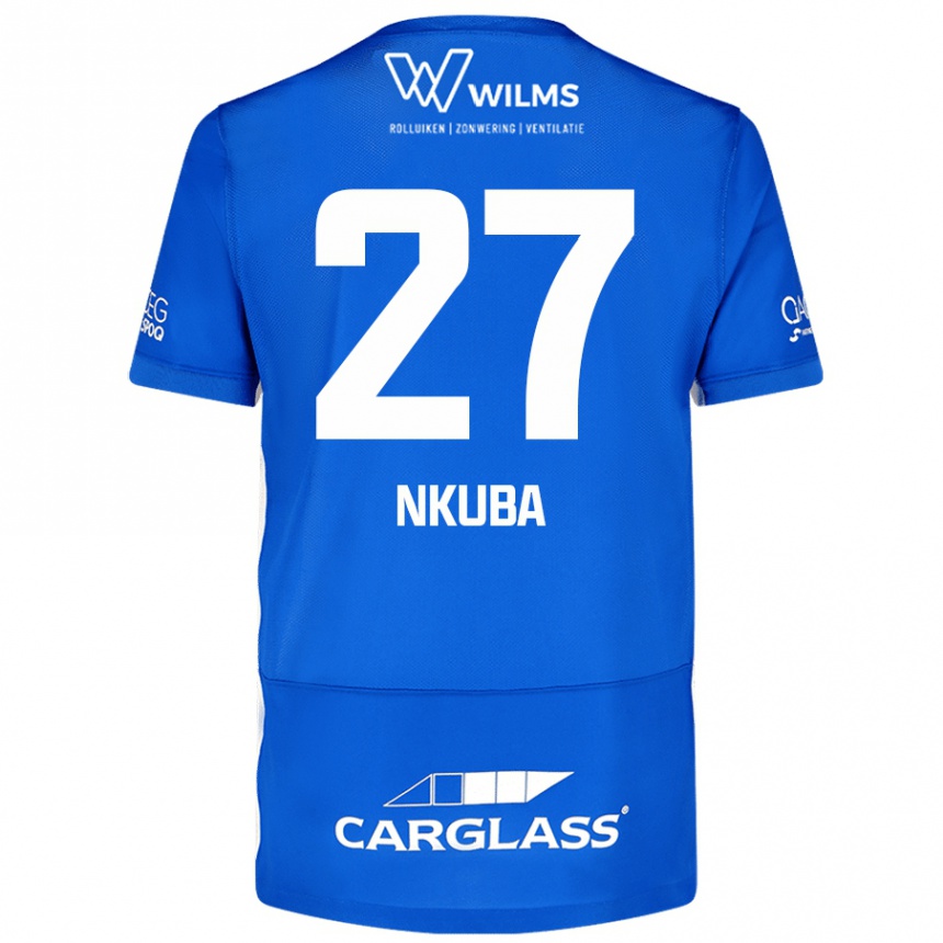 Niño Fútbol Camiseta Ken Nkuba #27 Azul 1ª Equipación 2024/25