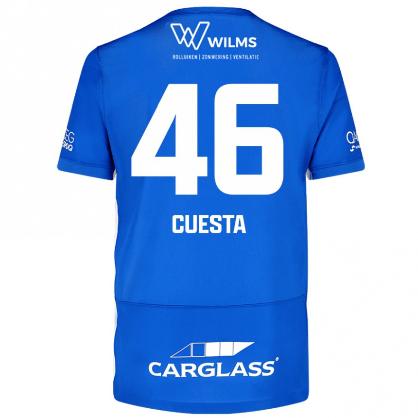 Niño Fútbol Camiseta Carlos Cuesta #46 Azul 1ª Equipación 2024/25