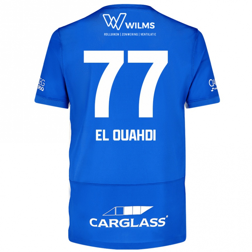 Niño Fútbol Camiseta Zakaria El Ouahdi #77 Azul 1ª Equipación 2024/25