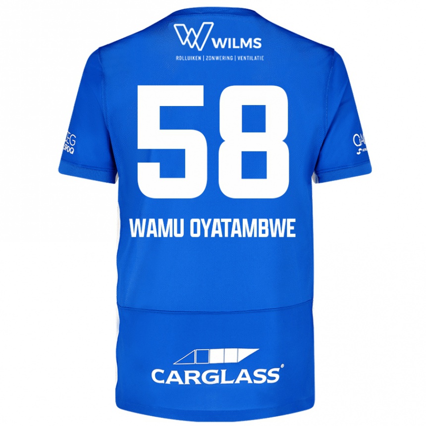 Niño Fútbol Camiseta Matthias Wamu Oyatambwe #58 Azul 1ª Equipación 2024/25