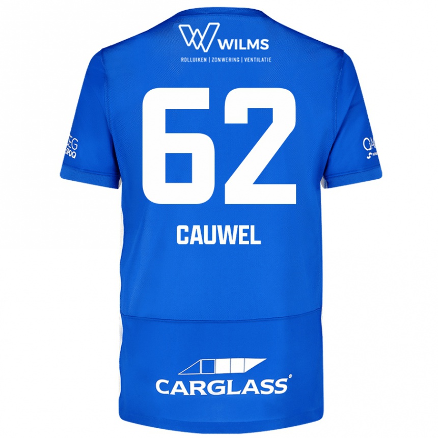 Niño Fútbol Camiseta Michiel Cauwel #62 Azul 1ª Equipación 2024/25