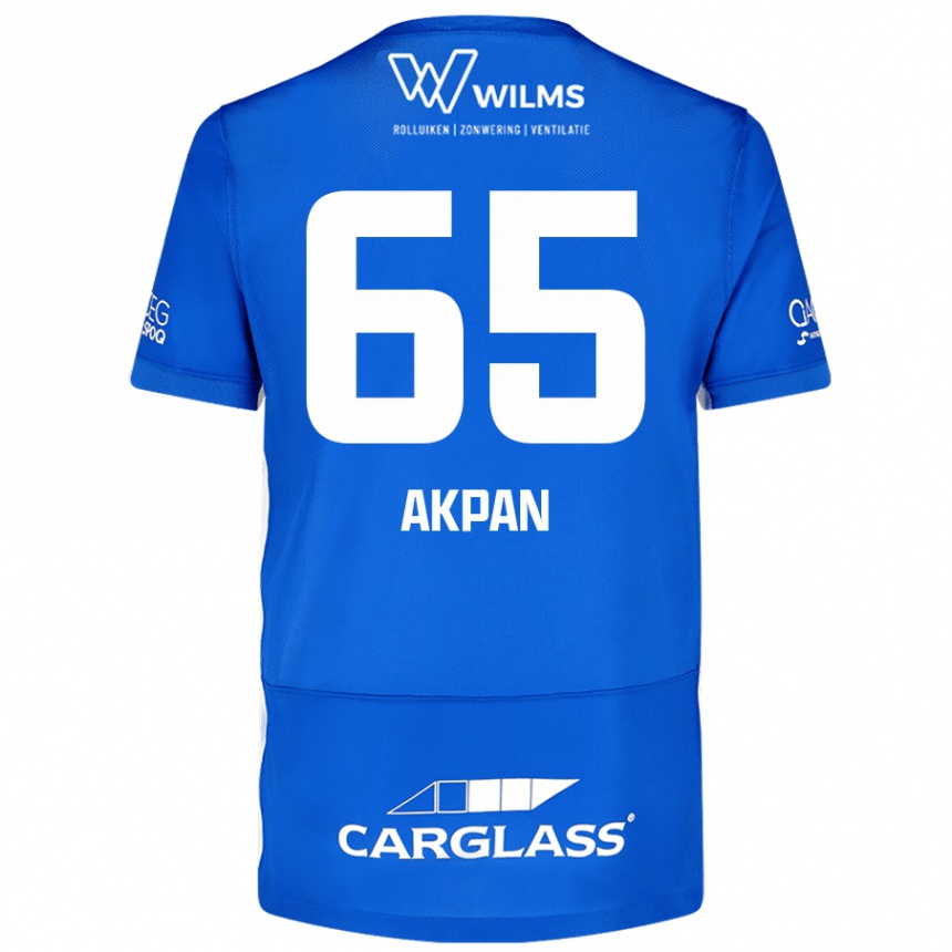 Niño Fútbol Camiseta Christian Akpan #65 Azul 1ª Equipación 2024/25