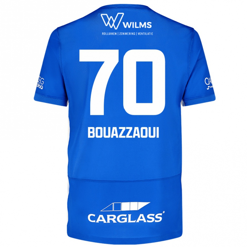 Niño Fútbol Camiseta Ilyas Bouazzaoui #70 Azul 1ª Equipación 2024/25