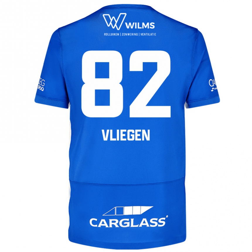 Niño Fútbol Camiseta Olivier Vliegen #82 Azul 1ª Equipación 2024/25