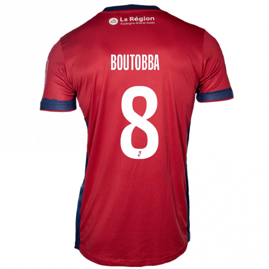 Niño Fútbol Camiseta Bilal Boutobba #8 Borgoña Claro 1ª Equipación 2024/25