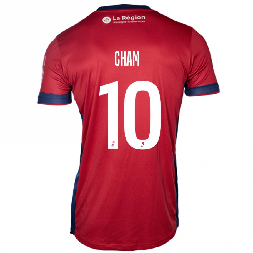 Niño Fútbol Camiseta Muhammed Cham #10 Borgoña Claro 1ª Equipación 2024/25