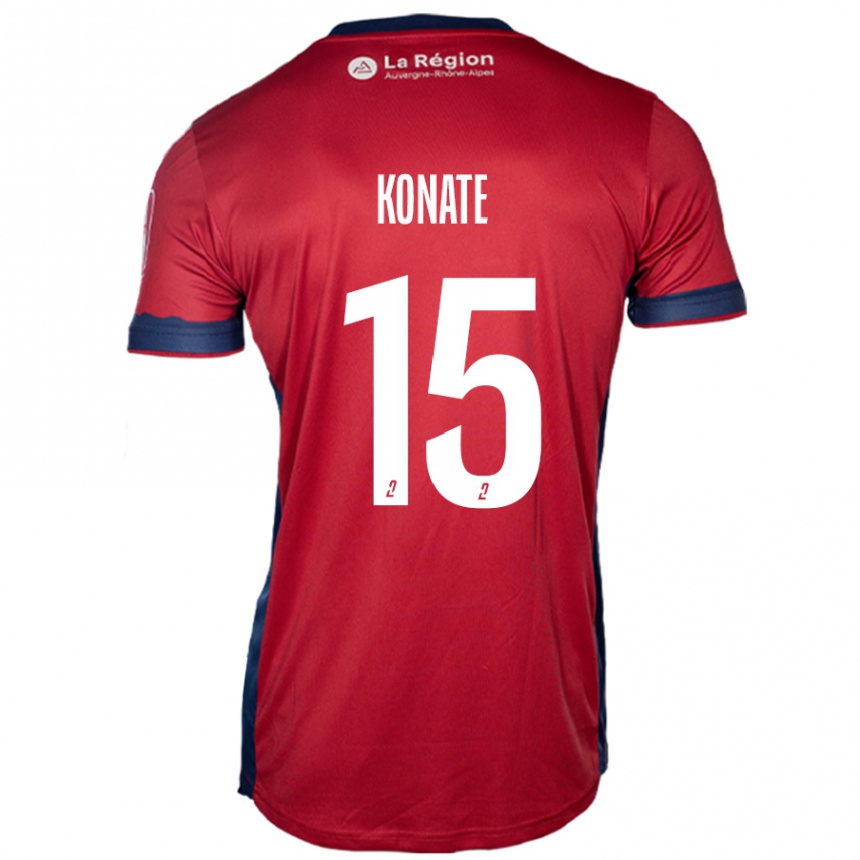 Niño Fútbol Camiseta Cheick Oumar Konaté #15 Borgoña Claro 1ª Equipación 2024/25