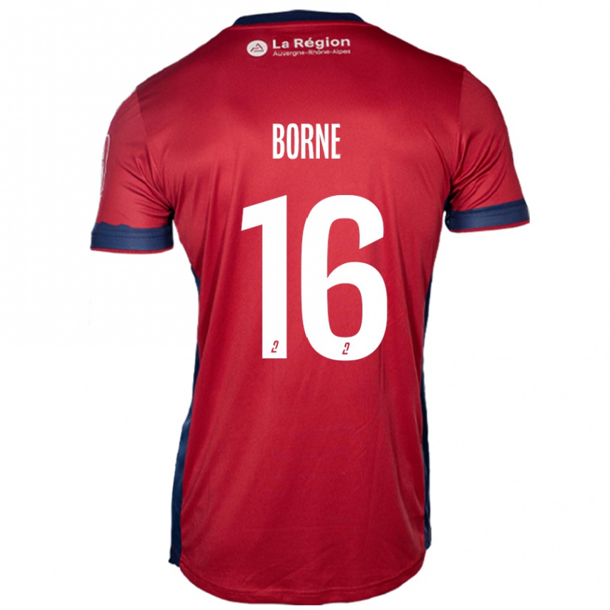 Niño Fútbol Camiseta Théo Borne #16 Borgoña Claro 1ª Equipación 2024/25