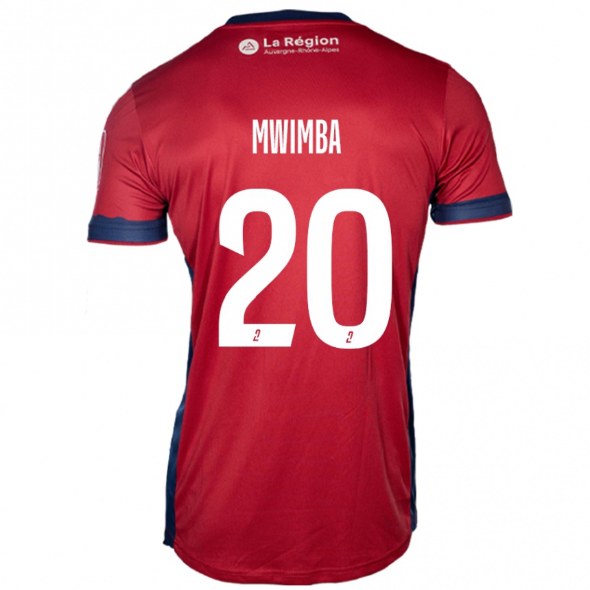 Niño Fútbol Camiseta Josué Mwimba Isala #20 Borgoña Claro 1ª Equipación 2024/25