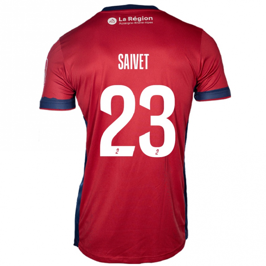 Niño Fútbol Camiseta Henri Saivet #23 Borgoña Claro 1ª Equipación 2024/25