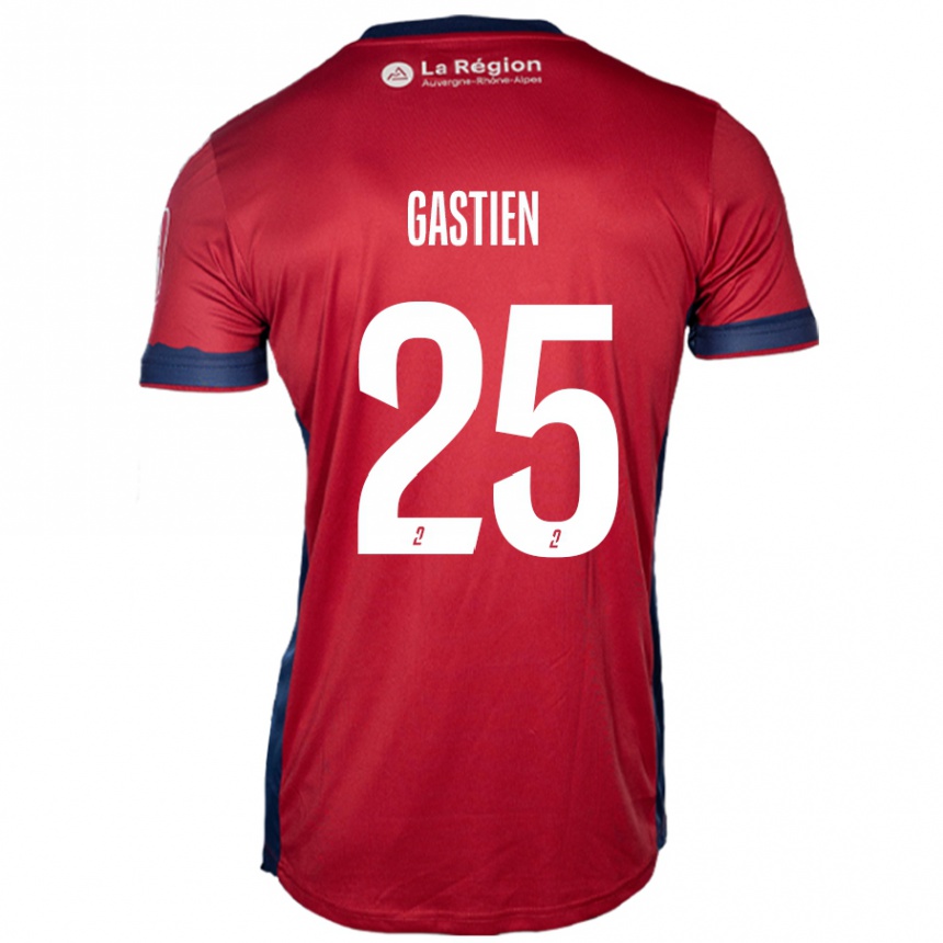 Niño Fútbol Camiseta Johan Gastien #25 Borgoña Claro 1ª Equipación 2024/25