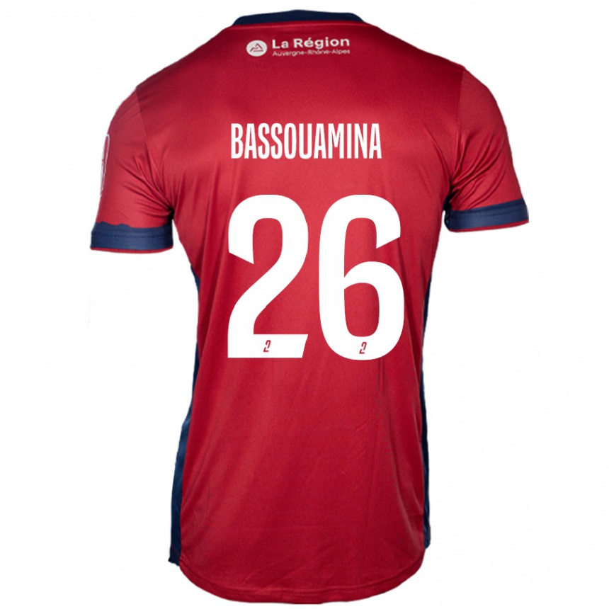 Niño Fútbol Camiseta Mons Bassouamina #26 Borgoña Claro 1ª Equipación 2024/25