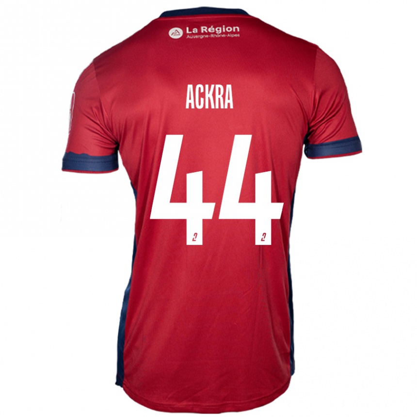 Niño Fútbol Camiseta Allan Ackra #44 Borgoña Claro 1ª Equipación 2024/25