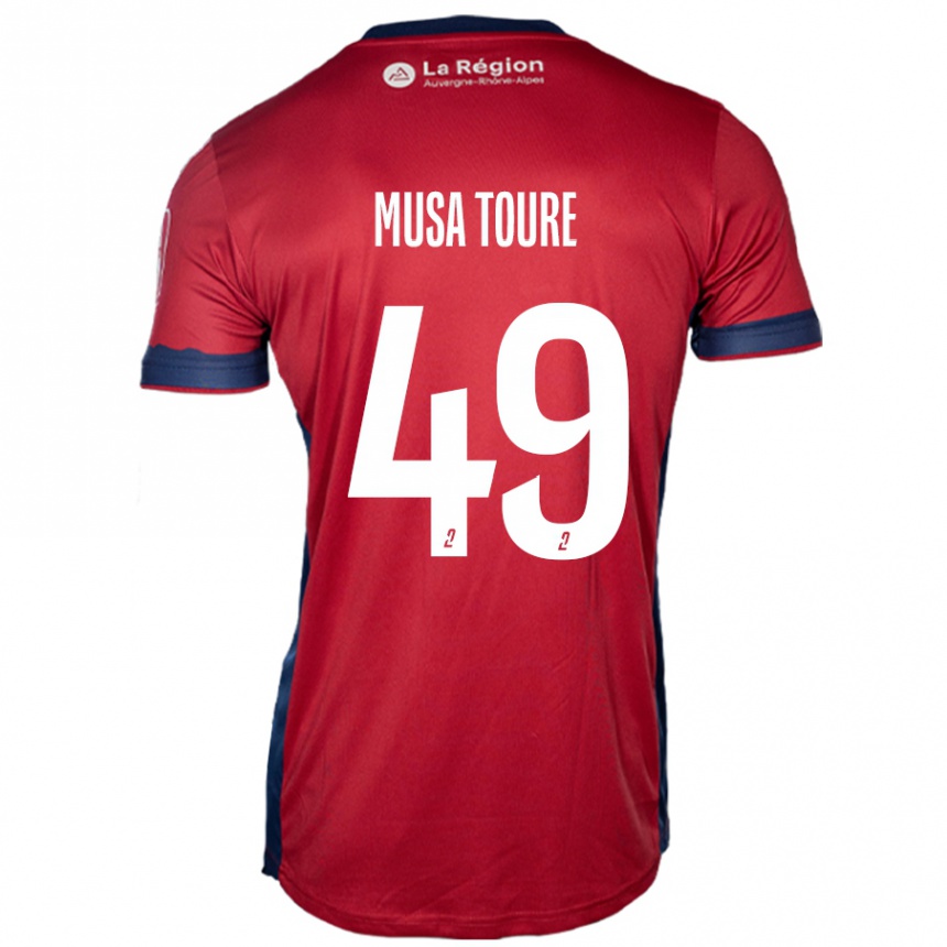 Niño Fútbol Camiseta Musa Toure #49 Borgoña Claro 1ª Equipación 2024/25