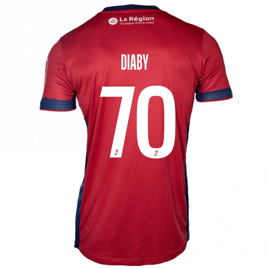 Niño Fútbol Camiseta Yadaly Diaby #70 Borgoña Claro 1ª Equipación 2024/25