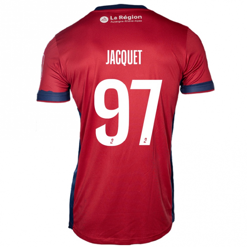 Niño Fútbol Camiseta Jérémy Jacquet #97 Borgoña Claro 1ª Equipación 2024/25