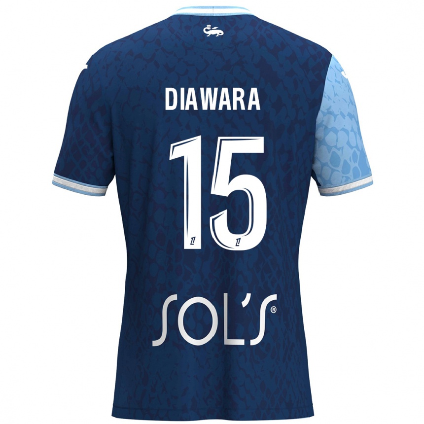 Niño Fútbol Camiseta Kandet Diawara #15 Azul Cielo Azul Oscuro 1ª Equipación 2024/25