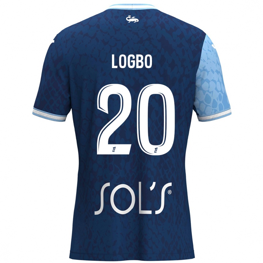 Niño Fútbol Camiseta Andy Logbo #20 Azul Cielo Azul Oscuro 1ª Equipación 2024/25