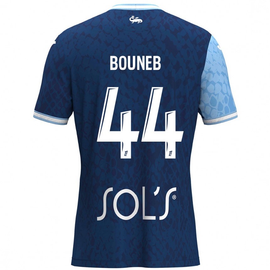 Niño Fútbol Camiseta Ismaïl Bouneb #44 Azul Cielo Azul Oscuro 1ª Equipación 2024/25