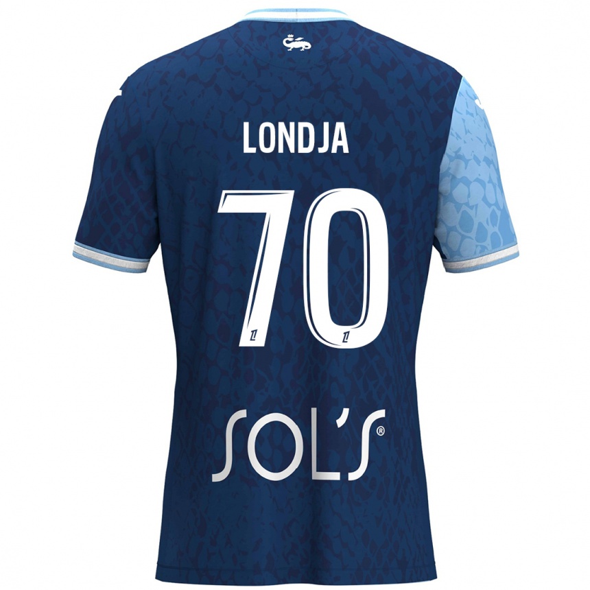 Niño Fútbol Camiseta Ruben Londja #70 Azul Cielo Azul Oscuro 1ª Equipación 2024/25