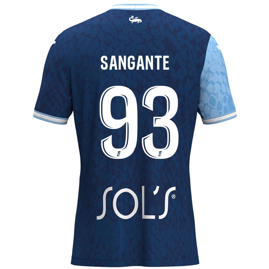 Niño Fútbol Camiseta Arouna Sangante #93 Azul Cielo Azul Oscuro 1ª Equipación 2024/25