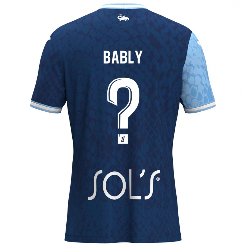 Niño Fútbol Camiseta Emmanuel Bably #0 Azul Cielo Azul Oscuro 1ª Equipación 2024/25