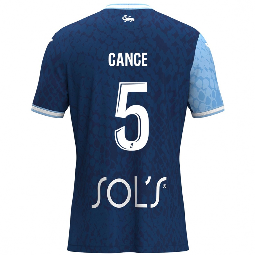 Niño Fútbol Camiseta Laurie Cance #5 Azul Cielo Azul Oscuro 1ª Equipación 2024/25