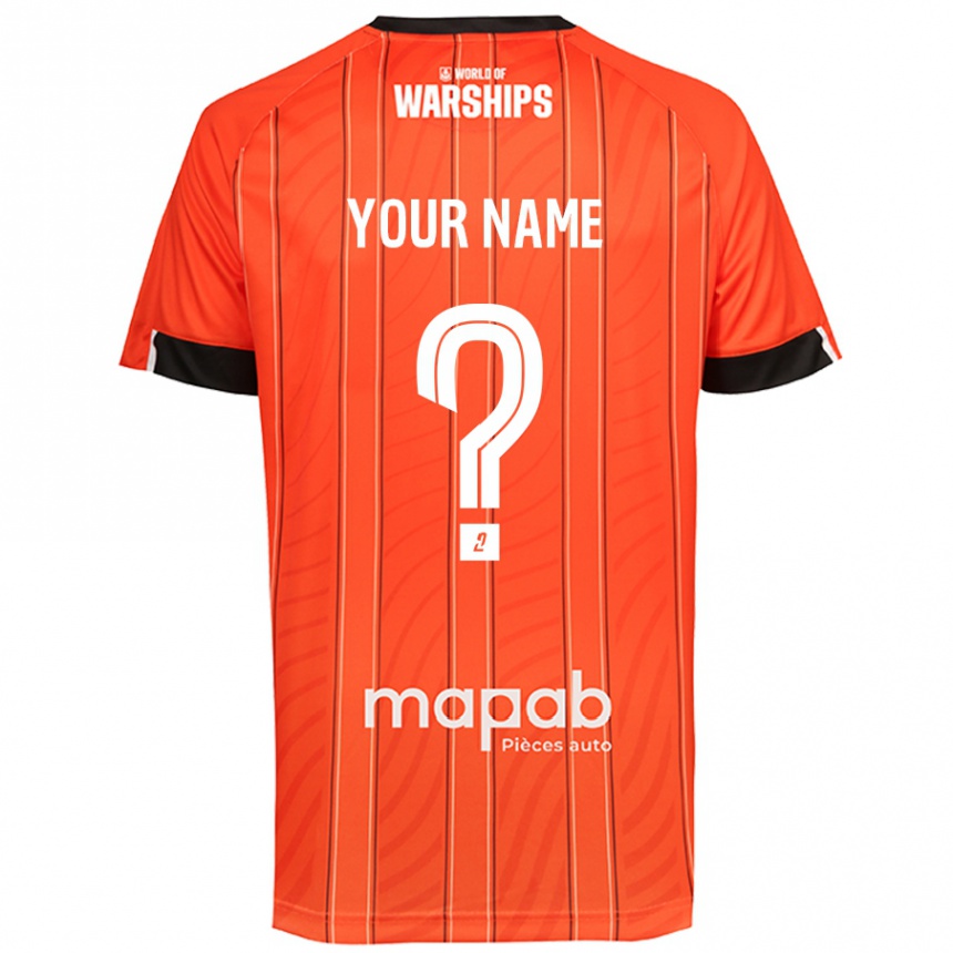 Niño Fútbol Camiseta Su Nombre #0 Naranja 1ª Equipación 2024/25