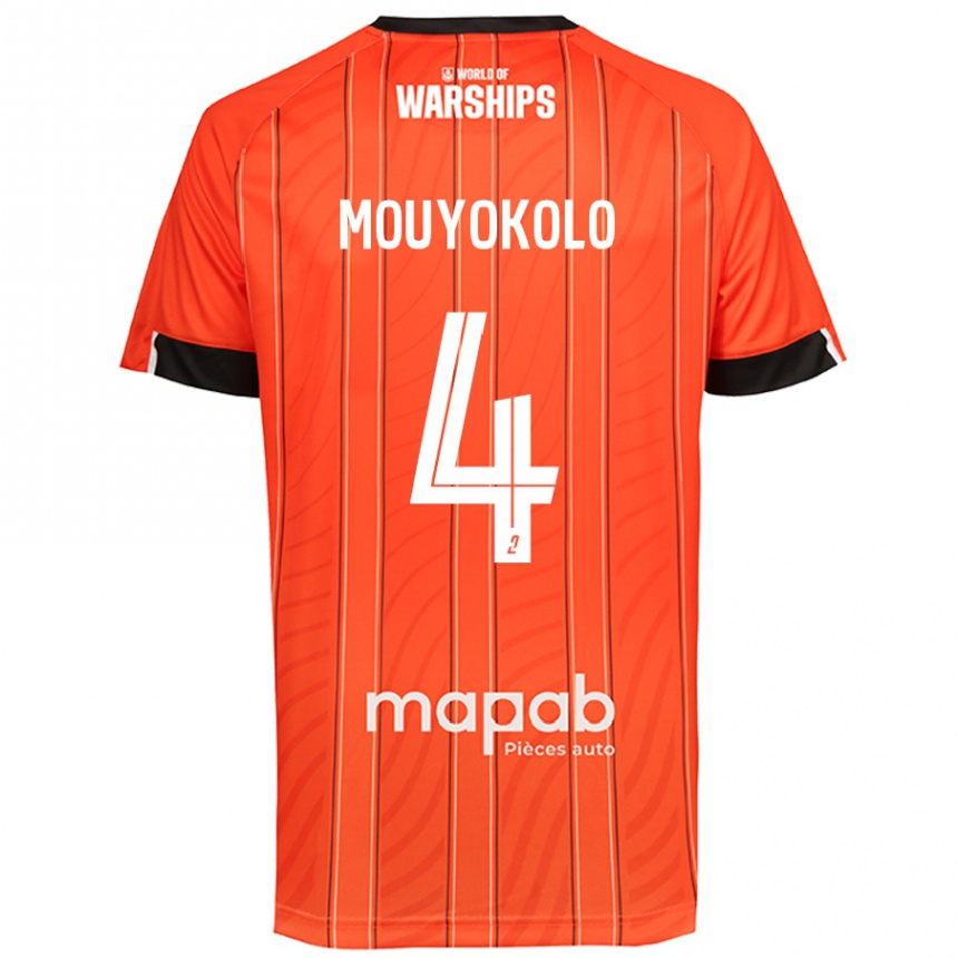 Niño Fútbol Camiseta Loris Mouyokolo #4 Naranja 1ª Equipación 2024/25