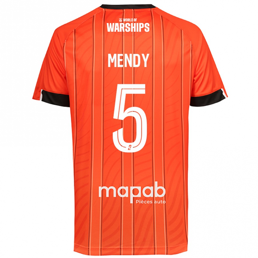 Niño Fútbol Camiseta Benjamin Mendy #5 Naranja 1ª Equipación 2024/25