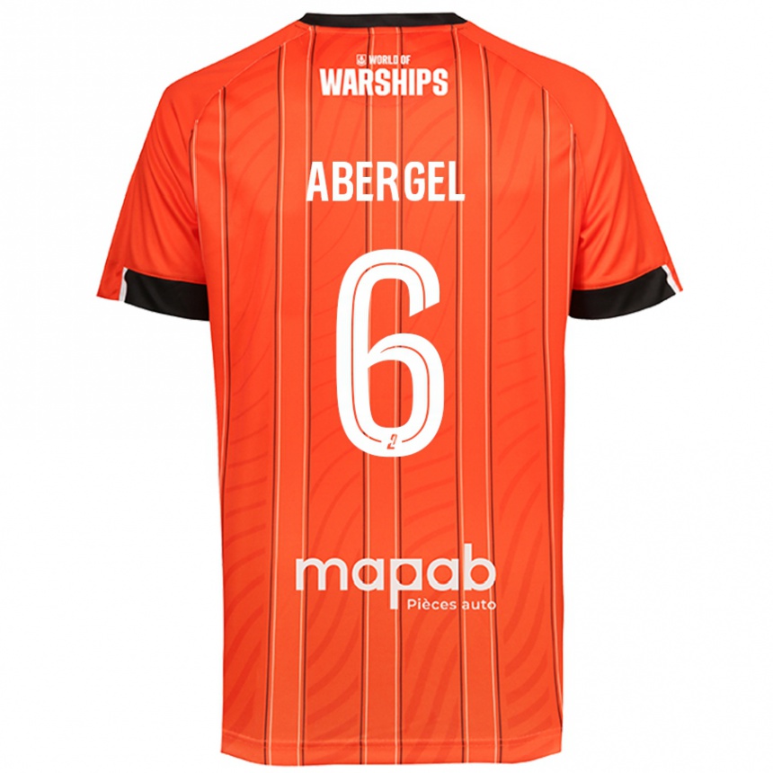 Niño Fútbol Camiseta Laurent Abergel #6 Naranja 1ª Equipación 2024/25