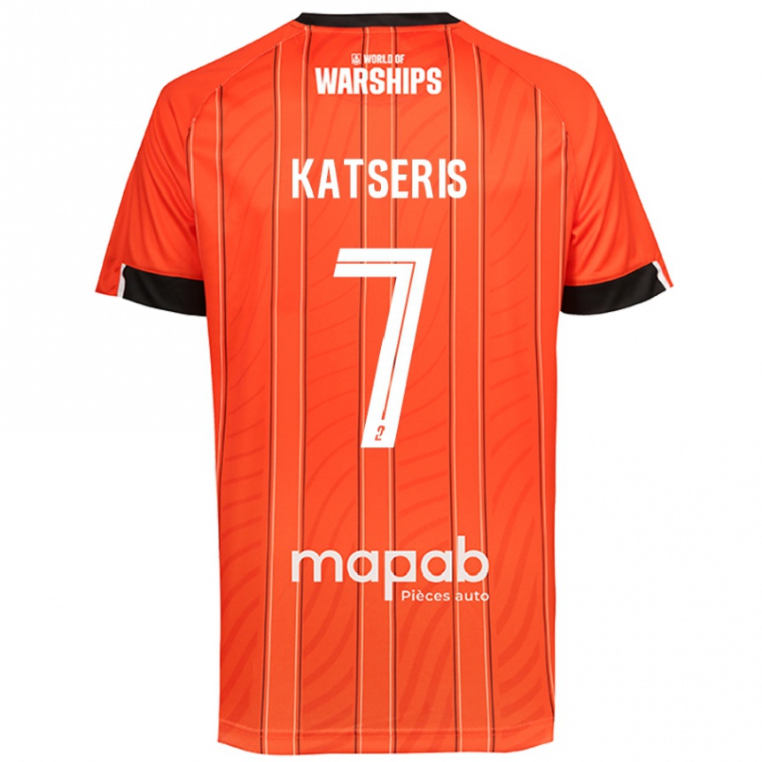 Niño Fútbol Camiseta Panos Katseris #7 Naranja 1ª Equipación 2024/25