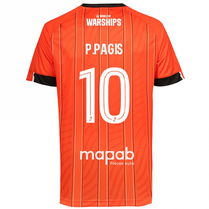 Niño Fútbol Camiseta Pablo Pagis #10 Naranja 1ª Equipación 2024/25