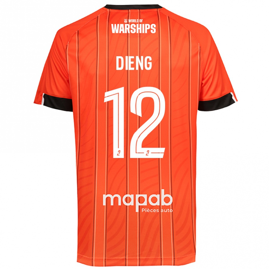 Niño Fútbol Camiseta Bamba Dieng #12 Naranja 1ª Equipación 2024/25