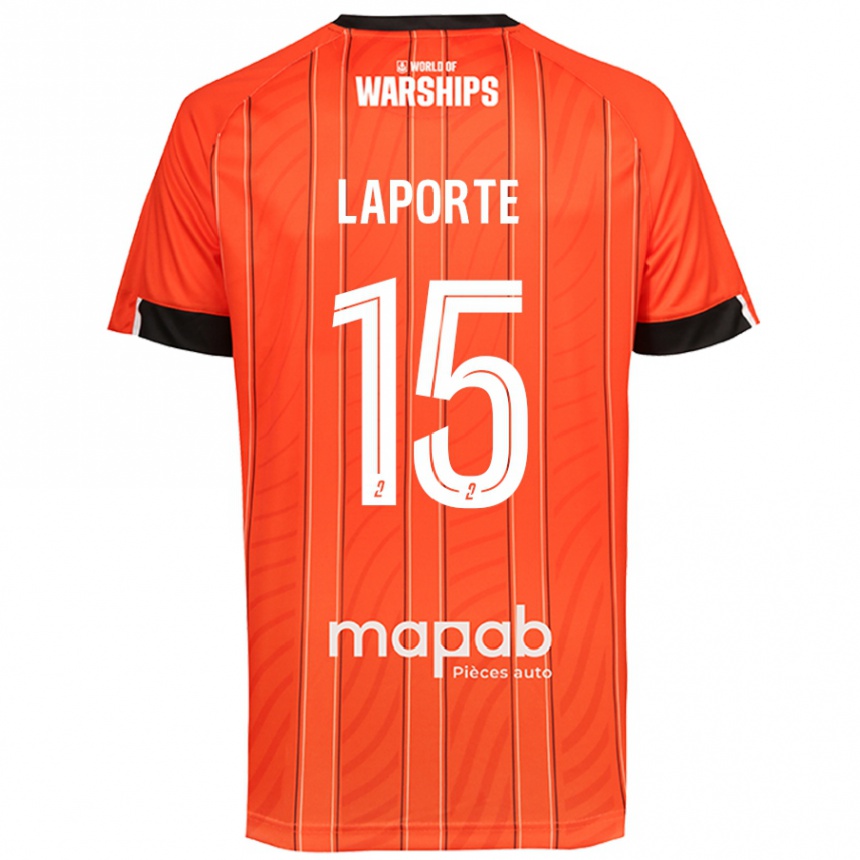 Niño Fútbol Camiseta Julien Laporte #15 Naranja 1ª Equipación 2024/25