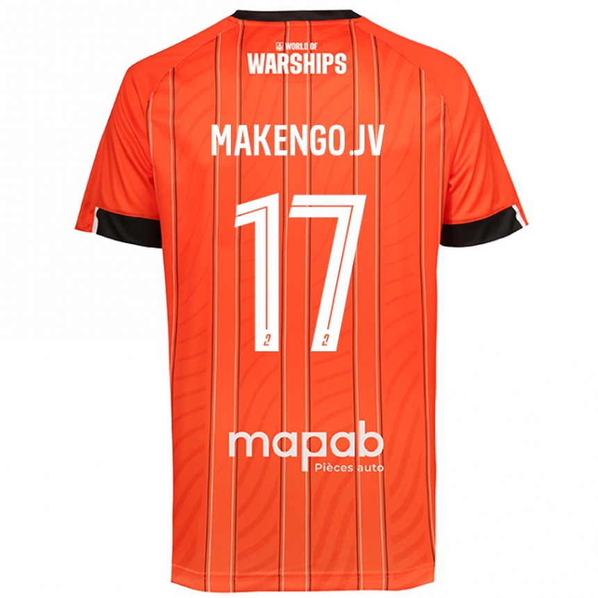 Niño Fútbol Camiseta Jean-Victor Makengo #17 Naranja 1ª Equipación 2024/25