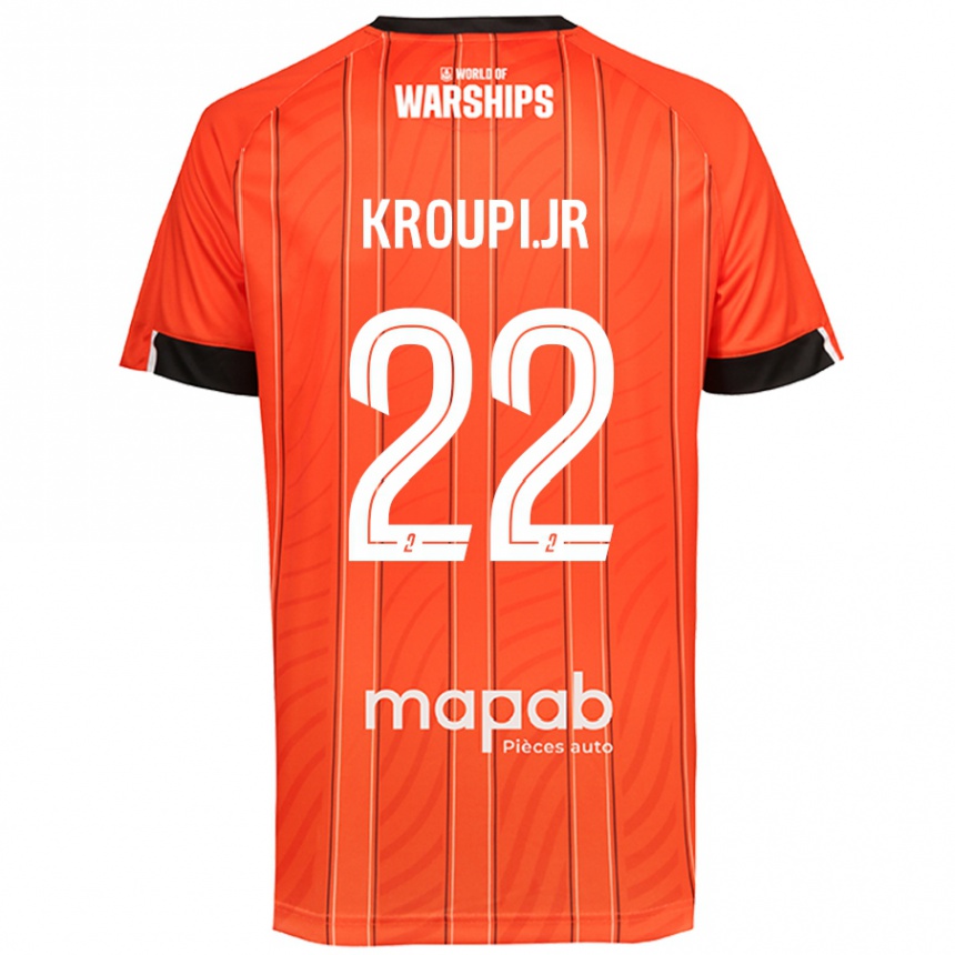 Niño Fútbol Camiseta Eli Junior Kroupi #22 Naranja 1ª Equipación 2024/25