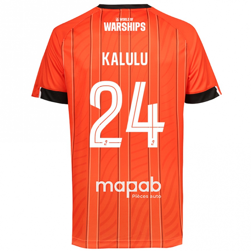 Niño Fútbol Camiseta Gédéon Kalulu #24 Naranja 1ª Equipación 2024/25