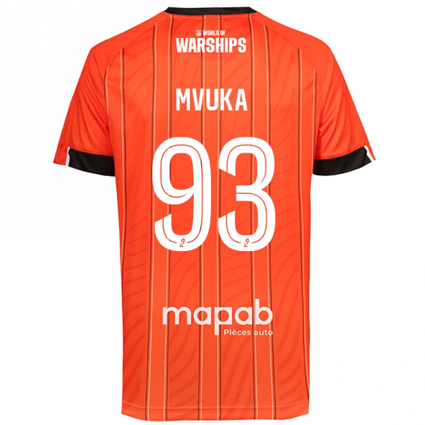 Niño Fútbol Camiseta Joel Mvuka #93 Naranja 1ª Equipación 2024/25