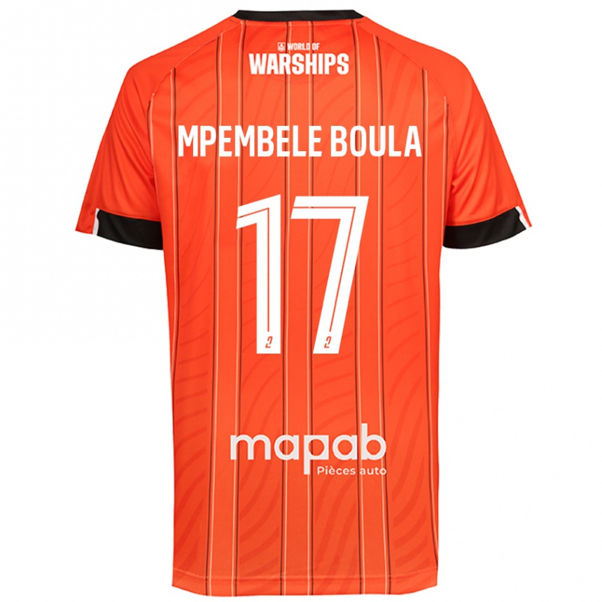 Niño Fútbol Camiseta Exaucé Mpembele Boula #17 Naranja 1ª Equipación 2024/25