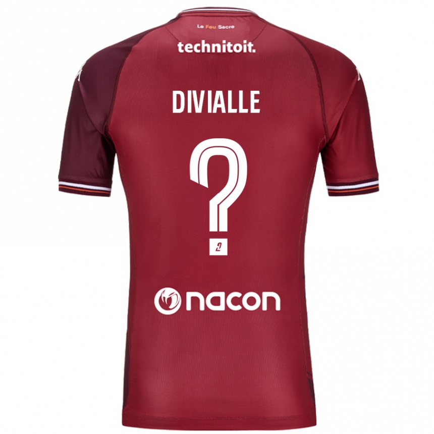 Niño Fútbol Camiseta Charles Divialle #0 Rojo Granata 1ª Equipación 2024/25