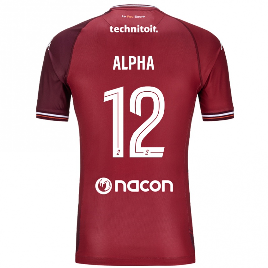 Niño Fútbol Camiseta Alpha Touré #12 Rojo Granata 1ª Equipación 2024/25