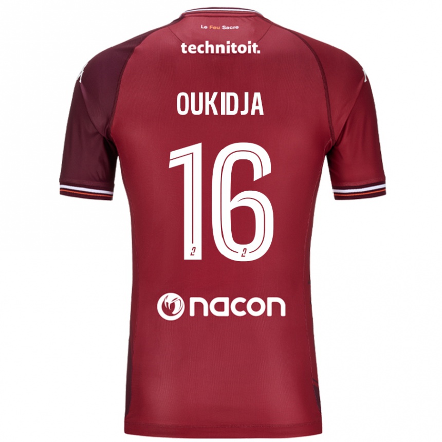 Niño Fútbol Camiseta Alexandre Oukidja #16 Rojo Granata 1ª Equipación 2024/25