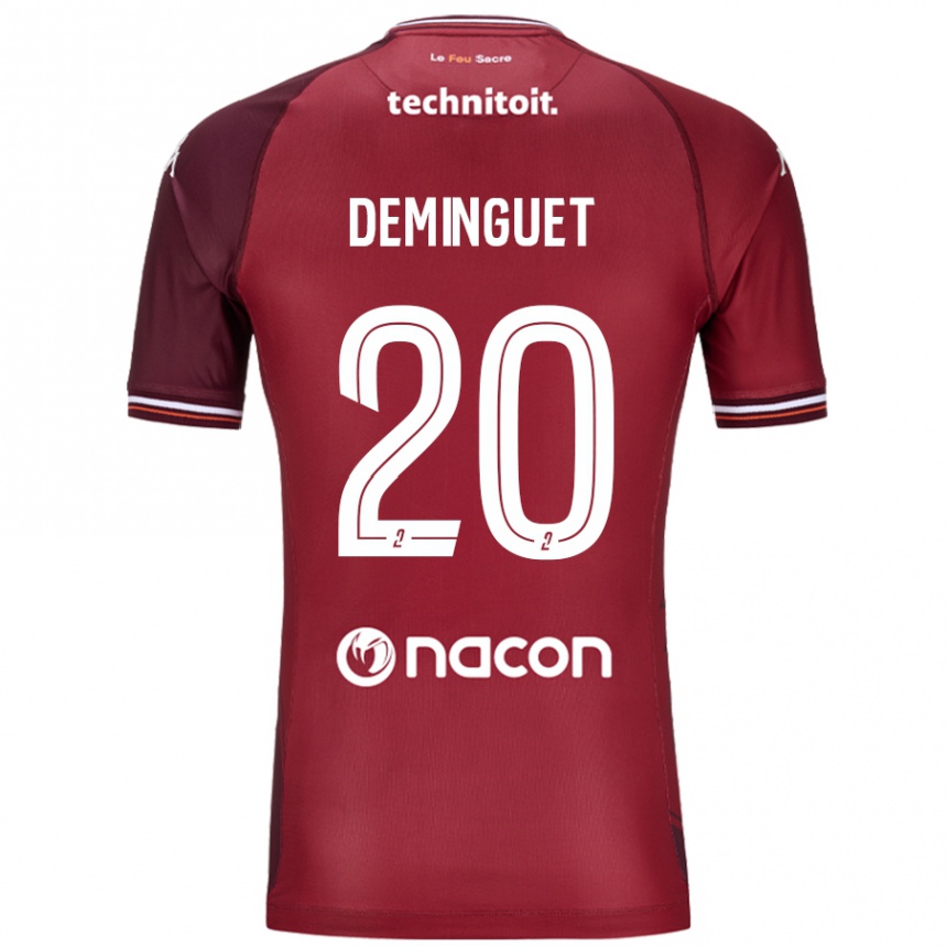 Niño Fútbol Camiseta Jessy Deminguet #20 Rojo Granata 1ª Equipación 2024/25