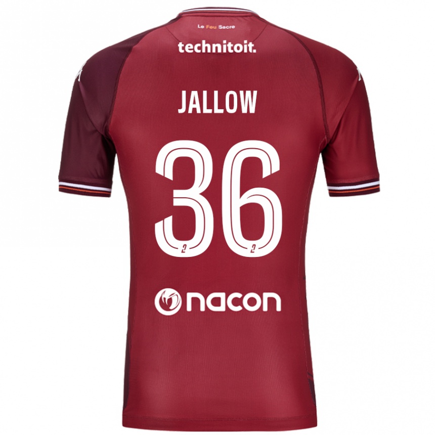 Niño Fútbol Camiseta Ablie Jallow #36 Rojo Granata 1ª Equipación 2024/25