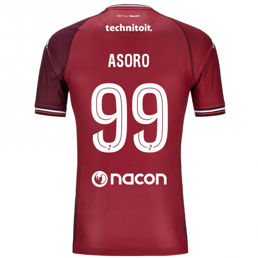 Niño Fútbol Camiseta Joel Asoro #99 Rojo Granata 1ª Equipación 2024/25