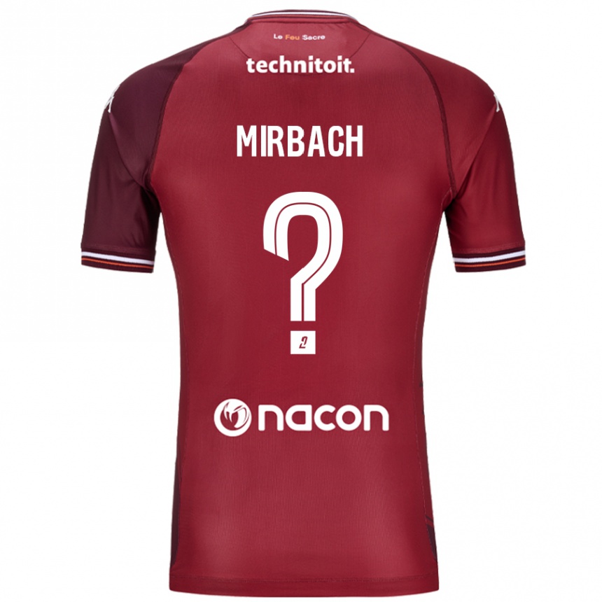 Niño Fútbol Camiseta Alexis Mirbach #0 Rojo Granata 1ª Equipación 2024/25