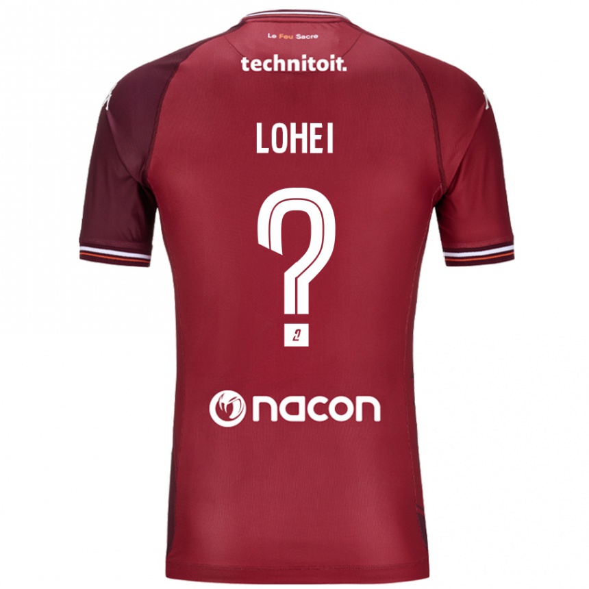 Niño Fútbol Camiseta Fabio Lohei #0 Rojo Granata 1ª Equipación 2024/25