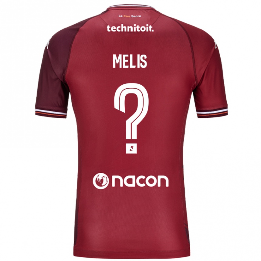 Niño Fútbol Camiseta Antonin Melis #0 Rojo Granata 1ª Equipación 2024/25